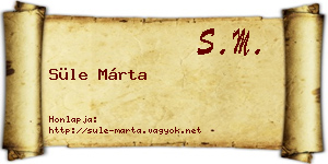 Süle Márta névjegykártya