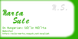 marta sule business card